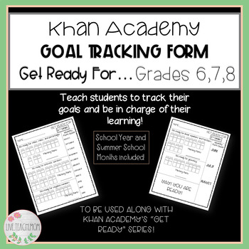 Preview of Khan Academy Tracking Sheet for "Get Ready" Series GRADES 6, 7, 8