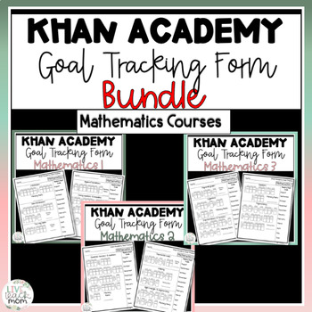 Preview of Khan Academy Tracking sheets for High School Mathematics Courses BUNDLE