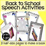 Kick Off a Great Year in Speech: A Collection of Back to S