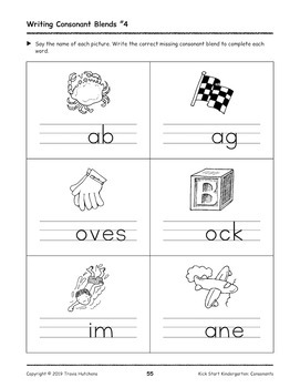 Kick Start Kindergarten – Set C: Consonants by T. Hutchens | TPT