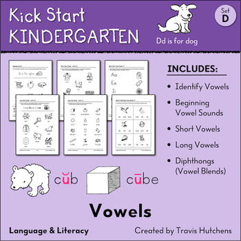 Kick Start Kindergarten – Set B: Beginning Sounds by T. Hutchens