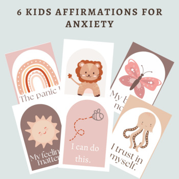 Preview of Kid Affirmations for Anxiety