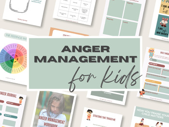 Preview of Kid Anger Mangement Workbook | Children with Anger