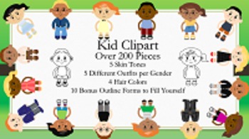 Preview of Kid Clipart Set One