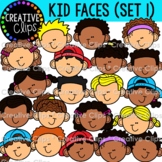 Kid Faces Clipart: Variety Set 1 {Kid Clipart}