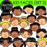 Kid Faces Clipart: Variety Set 2 {Kid Clipart}