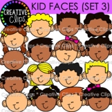 Kid Faces Clipart: Variety Set 3 {Kid Clipart}