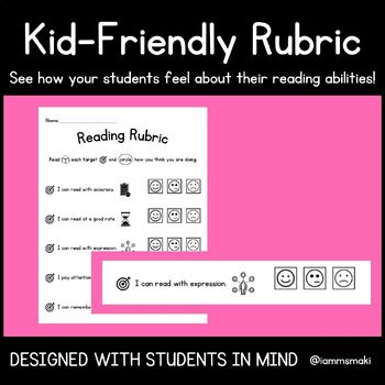 Preview of Kid-Friendly Reading Rubric