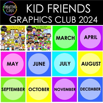 Preview of Kid Friends Graphics Club Bundle 2024 ($60.00 Value!) {Kid Clipart}
