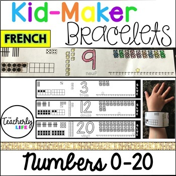 Preview of Kid-Maker Bracelets - Numbers 0 to 20 (French)