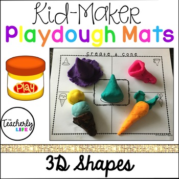 Preview of Kid-Maker Playdough Mats - 3D Shapes