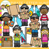 Pirate Kids Letter Treasure Clip Art