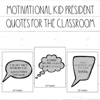 Kid President Quotes / Motivational Posters / Black & White / Plain  Background