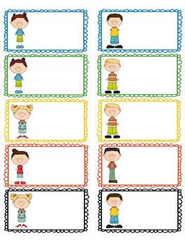 Kid-Themed 2 x 4 Labels (Can be edited) by Susan Hardin | TpT