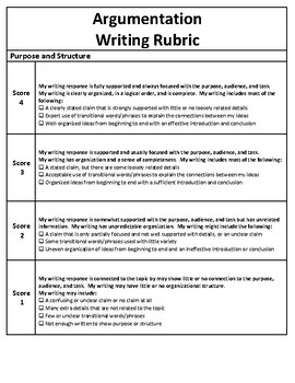 Preview of Kid-friendly B.E.S.T. Writing Rubrics for Argumentation and Expository Writing