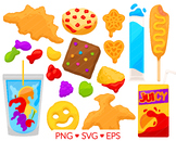 Kid's Junk Food Clipart - SVG, PNG, EPS Images - Dino Nuggets