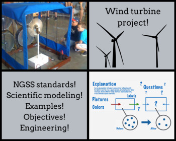 Preview of KidWind wind turbine project - engineering, NGSS, objectives, scientific model!