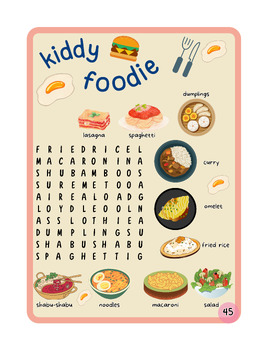 Preview of Kiddy Foodie - Word Search Puzzles