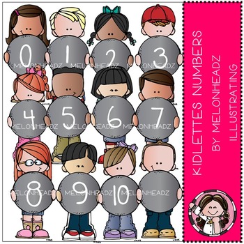 Preview of Kidlettes Numbers clip art - COMBO PACK- by Melonheadz