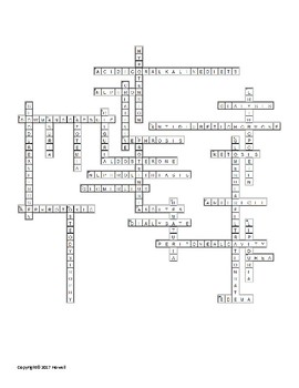 Kidney Disease Crossword for Nutrition and Health Students TpT