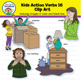 Kids Action Verbs Clip Art 16