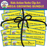 Kids Action Verbs Clip Art MEGA GROWING BUNDLE