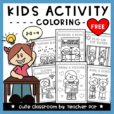 Kids Activity Coloring Pages (Free worksheet)