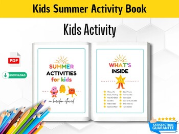 Preview of Kids Activity Printable Book Fun for Children, Educational and Creative DIY Work