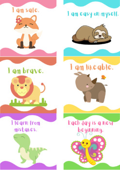 Preview of Kids Affirmation Cards for Anxiety