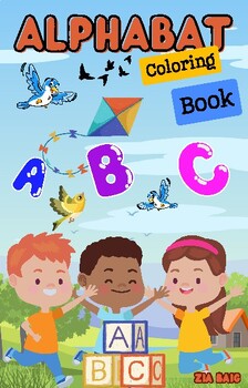 Preview of Kids Alphabet Coloring Book And Workbook for Coloring Pages