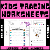 98 Kids Alphabet Letter Tracing Workbook, Lines, Numbers a