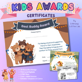 Kids Award Certificate: 20 Awards PDF files with Color + B