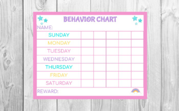 Kids Behavior Chart Printable | Chore Chart | Sticker Chart | Kid ...