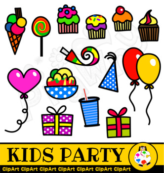 Kids Birthday Party Clip Art By Prawny Teachers Pay Teachers