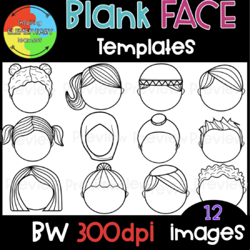 Preview of Kids Blank Face Templates ❤️[ Kids Clipart ]  ❤️