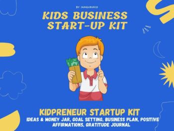 Preview of Kids Business Digital Start-Up Kit: Ideas & Money Jar, Goals, Business Plan