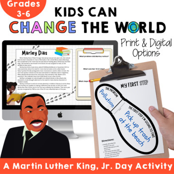 Preview of Kids Can Change the World Martin Luther King Jr Activities