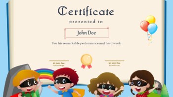 Preview of Kids Certificate | Google Slides