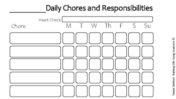 Preview of Kids Chore Chart