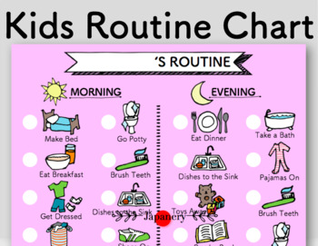 Kids Morning Routine Chart