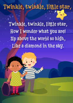 Preview of Kids Classic Poem Poster Twinkle, twinkle, little star