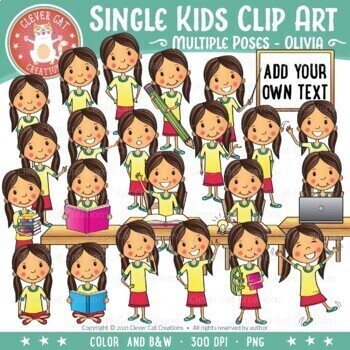 Kids Clip Art Poses Collection 2 by Clever Cat Creations | TPT