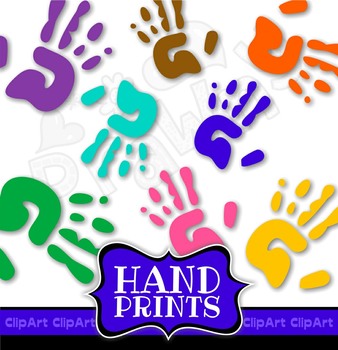 children handprints clipart