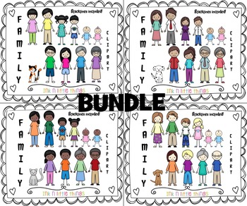 Kids Clipart - My Family Clip Art BUNDLE by Ink n Little Things | TpT