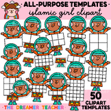 Kids Clipart Sections Templates Islamic Girl