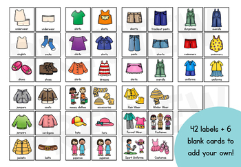 Kids Clothing Drawer Labels by Little Lifelong Learners