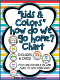 "Kids & Colors" How Do We Go Home? Clip Chart