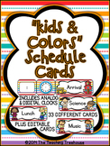 "Kids & Colors" Schedule Cards