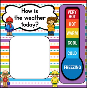 "Kids & Colors" Weather Chart by The Teaching Treehouse | TpT