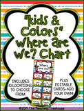 "Kids & Colors" Where Are We? Clip Chart